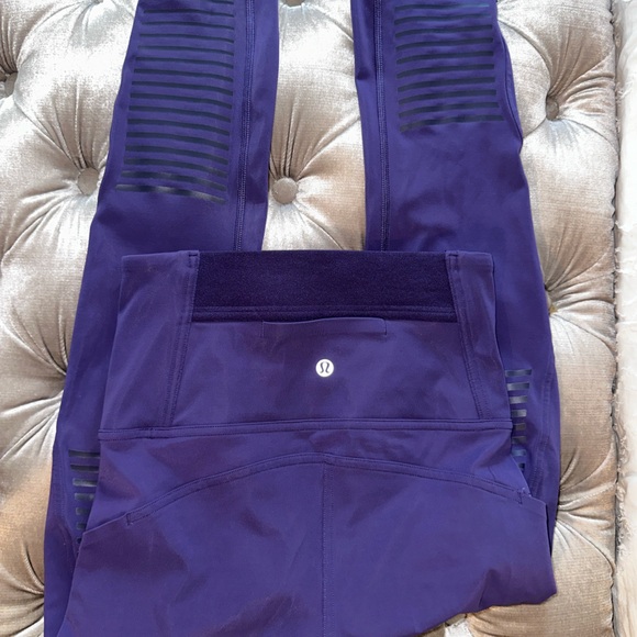 Lululemon purple leggings 
size 4US Excellent condition - Picture 7 of 14